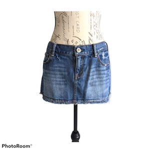 Hollister denim mini skirt